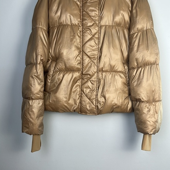 Gap Primaloft Cropped Puffer Coat Medium Tall Water Resistant Detachable Hood - Picture 5 of 16